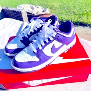 Championship Court purple Nike dunks low (size 8 men) (size 9.5 woman)